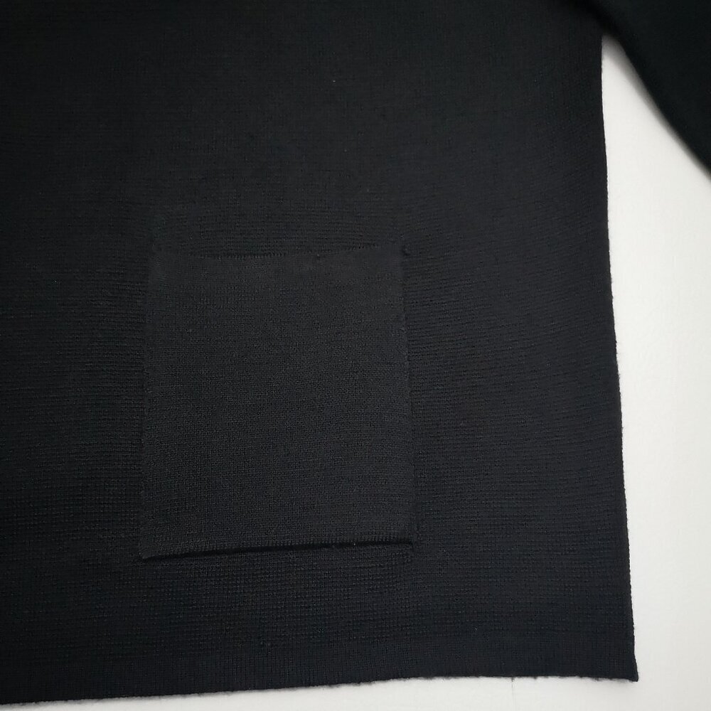 New Edition Ladies Size Large Black Merino Wool Blend Button Front Cardigan - Picture 8 of 12